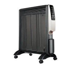 Avant ABRILA 2000W Mica Radiator Heater 4 Elements White/Silver Remote 2 Power Settings Anti-Tip Timer Display 61.5x56x26.5 Cm - Black - View 1