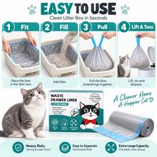 Professional Cat Litter Box Liner Cleaning Bags, Suitable For Multiple Cat Litter Boxes, Self-Cleaning Litter Box.Disposable Pet Waste Cleaning - View 2