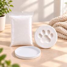 2pcs Pet Paw Print Clay Round Mold, Soft Clay Material, Pet DIY Animal Paw Print Footprint Fingerprint, Dog Cat Souvenir - 2PCS - View 12
