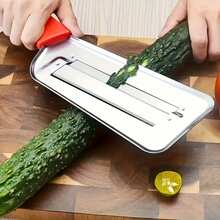 Alat Pemotong Kubis Stainless Steel, Pemotong Sayuran Manual, Alat Dapur, Cocok untuk Acar dan Salad - Aman untuk Mesin Cuci Piring - Ideal untuk Restoran dan Dapur Rumah, Hadiah Luar Biasa untuk Halloween dan Natal - MultiWarna - View 7