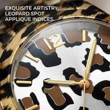 1pc Women's Luminous Design Premium Leopard Print Texture Fashion Versatile Quartz Wristwatch - Mouldless - View 2