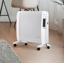 Avant ABRILA 2000W Mica Oil-Filled Radiator, 1 Element, White, 2 Power Settings, Tip-Over Protection, Wheels, Adjustable Thermostat, 54x79x27cm - EU F Type Plug(220-240V) - View 2