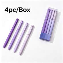 4pcs Per Box Multi-Color Retractable Ballpoint Pens, 4 Color Themes, 4pcs Per Box. Smooth Writing For Office, Study, And Gifting. - Multi-color - View 11