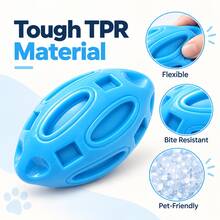 TPR Squeaky Soccer Dog Chew Toy, Durable Teeth Cleaning And Grinding Toy, Suitable For Medium And Small Dogs Interactive Fetch Games, Indoor And Outdoor Pet Play Toy - Multicolor - View 6