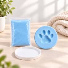 2pcs Pet Paw Print Clay Round Mold, Soft Clay Material, Pet DIY Animal Paw Print Footprint Fingerprint, Dog Cat Souvenir - 2PCS - View 11