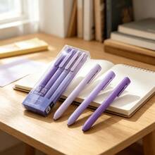 4pcs Per Box Multi-Color Retractable Ballpoint Pens, 4 Color Themes, 4pcs Per Box. Smooth Writing For Office, Study, And Gifting. - Multi-color - View 2