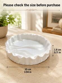 1pc Decorative Jewelry Display Tray, Round Wavy Edge Design, Can Store Earrings, Rings, Bracelets, Necklaces And Accessories, Suitable For Vanity, Bedroom, Dressing Room, Boutique Or Display, Small Accessory Dish, Jewelry Storage Rack, Vanity Decor, Gift - Multicolor - View 10