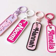 1pc Personalized Name Keychain, Customized Text Water Bottle Charm, Girls Backpack Key Chain, Car Keychain, Cheerleading & School Activity Gift, Party Favor, Birthday Gift, Student Creative Small Gift, Women's Bag Decoration Accessory - Multicolor - View 7