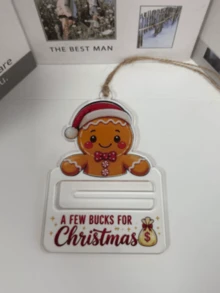1pc Cash Gift & Decor Acrylic Cash Holder Pendant, Can Be Used As Daily Hanging Ornament, Christmas Tree Decoration With Festive Atmosphere - Christmas Style - View 6