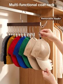 2/1pc Organizer Lemari dengan 12 Klip, Gantungan Legging Hemat Ruang dengan Klip Logam Berputar 360° dan Lapisan Silikon untuk Rok Pendek, Kaus Kaki, Bra, Celana Pendek, Pakaian Dalam, dan Dasi - MultiWarna - View 4