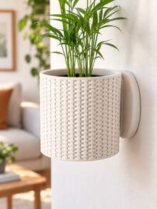 Vaso de Parede Textura Cesta Kit Jardim Vertical Planta Suculenta Design Exclusivo Casa Decoração - 1PC - Visão 16