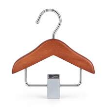 1pc Mini Pet Clothes Rack, 4.72 X 3.94 X 1.18 Inch Wooden Dog Cat Clothing Hanger With Metal Clips, Small Pet Wardrobe Storage Rack, Suitable For Puppy Sweaters, Dresses, Shirts, Coats, Costumes And Boutique Clothing Display - Brown - View 8