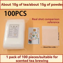 100Pcs /300pcs Disposable Tea Bags Filter Bags For Tea Infuser With String Heal Seal Non-Woven Fabric Spice Filters Teabags,Portable, Suitable For Scenarios: Living Room, Study, Tea Room, - White - View 14