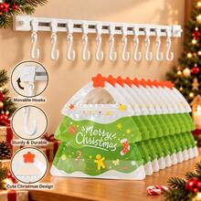 Drill-Free Sliding Hook Hanging Bar, Damage-Free Wall And Cabinet Installation Rack With Detachable And Sliding Hooks, Customizable Hanging Layout, Suitable For Kitchen Utensils, Bathroom Towels, Dorm Accessories, 1pc - View 3
