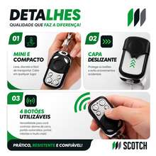Controle Remoto 433MHz Para Portões Eletrônicos - Preto - Visão 6