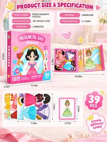 Children's Desktop Magnetic Puzzle Game DIY Magnetic Book Crazy Face Dress Up Game And Preschool Learning Activity, Travel STEM Toy, Fun Fridge Magnets Suitable For 3-8 Years Old - DIY Dress Up - View 11