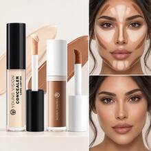 YOUNG VISION Concealer & Contour Liquid 2pcs Face Makeup - Long-Lasting, Waterproof, Non-Smudging Face Concealer & Contour Set For Daily And Holiday Makeup - Multicolor - View 1