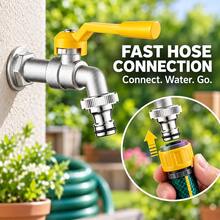 Outdoor Double Outlet Water Tap, 2 Way Garden Faucet With Independent Switch For Yard Watering & Car Washing - Multicolor - View 7