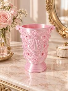 1pc Makeup Brush Holder, Makeup Storage Box, Vanity Storage Box, Cosmetic Storage Box, Makeup Brush Storage, Beauty Tool Storage, Desktop Organizer, Vanity Accessory, Bedroom Decor, Room Decor, Sweet Style, Pink Decor, Cute Girl Style, Wedding, Halloween - Multicolor - View 10