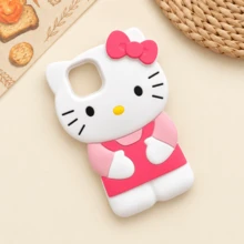 FIFA بطانية هاتف Hello Kitty ثلاثي الأبعاد، متوافق مع سلسلة iPhone 17 و 16 و 15 و 14 و 13، نمط فيونكة ثنائي اللون أسود ووردي لطيف بأسلوب Y2K، بطانية حماية شخصية مقاوم للصدمات، إكسسوار هاتف للفتيات - متعدد الألوان 1 - مشاهدة 5
