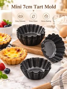 Mini moldes para tartas de huevo con fondo removible de 2.75 pulgadas ...