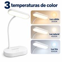 Rechargeable Wireless Desk Lamp With Battery - D-White - View 3