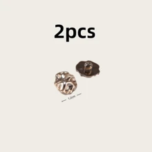10-2pcs Special Shaped Plastic & Metal Buttons, Gold/Silver, 12mm Rippled Plastic Buttons For Women's Shirts, Sweaters, Blazers - A - View 12