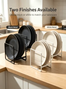2 piezas Escurridor de platos de acero inoxidable ahorrador de espacio, organizador de almacenamiento multifuncional de cocina, sostiene platos, estante de almacenamiento de utensilios de cocina, adecuado para uso en la cocina, escurridor de platos, decoración de cocina, decoración del hogar de otoño, almacenamiento y organización de cocina - Multicolor - Ver 4