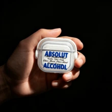 1pc Alcohol Bottle Creative Minimalist Fun European & American Style Unisex Rotating Bracket Earbud Case With Lid, Transparent White Frame, Compatible With AirPods 2/3/4/5/Pro/Pro2/Pro3/Earphone Protective Cover[Protective Case Only, Earbuds Not Included] - Multicolor - View 5