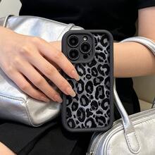 1件裝 銀紋個性時尚歐美風女孩款 啞光黑鏡框階梯設計 全包防摔軟殼手機殼，適用於 /Honor/Apple/Transsion/ - 彩色 - 查看 4