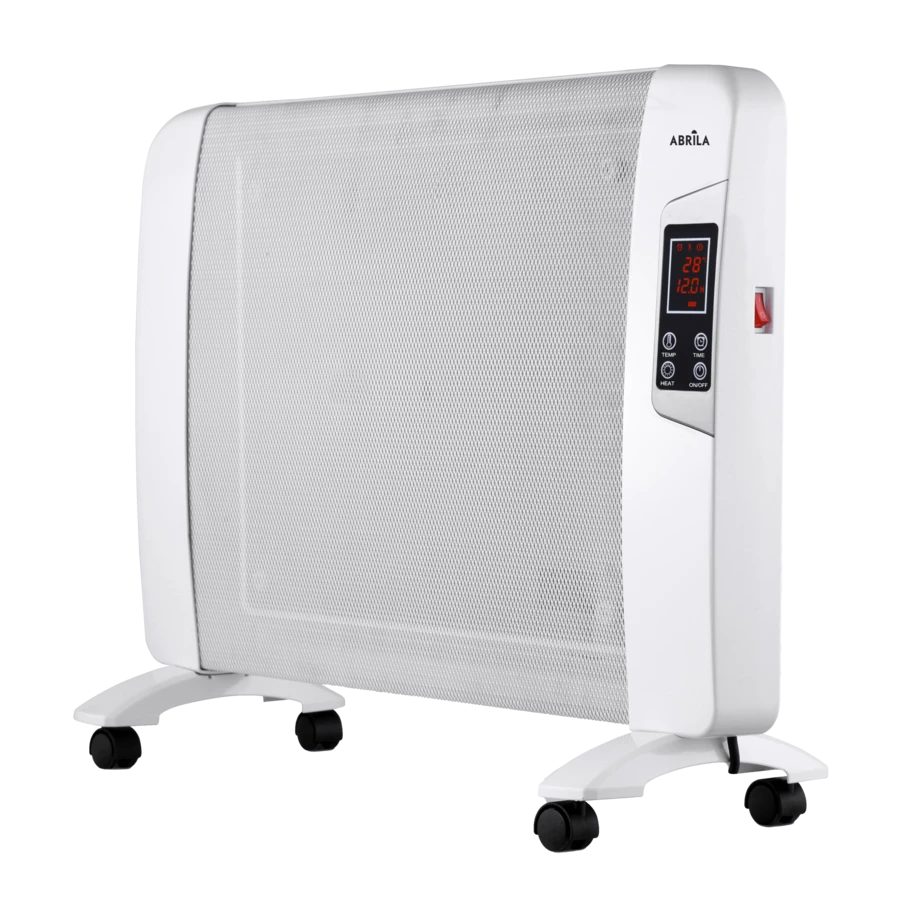 Avant ABRILA 2000W Mica Oil-Filled Radiator, 1 Element, White, 2 Power Settings, Tip-Over Protection, Wheels, Adjustable Thermostat, 54x79x27cm - EU F Type Plug(220-240V) - View 1