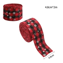 1pc Burlap Christmas Ribbon Christmas Tree Garland Decoration Ribbon Woven Tape Party Supplies Atmosphere Decor Colorful Ribbon - Multicolor - View 14