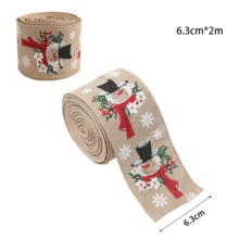 1pc Burlap Christmas Ribbon Christmas Tree Garland Decoration Ribbon Woven Tape Party Supplies Atmosphere Decor Colorful Ribbon - Multicolor - View 13