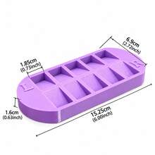 1pc Press-On Nail Storage Box; Available In Five Colors; Features 10 Compartments; An Essential Tool For Nail Technicians; Nail Art Supplies And Accessories. - Multicolor - View 9