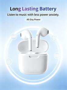 Wireless Earbuds, Bluetooth Earphones, Wireless Earbud Set, Earbuds – Stereo Noise Canceling, Bluetooth 5.3, High-Definition Sound Quality, Long Battery Life, Suitable For Music, Fitness, Travel, Compatible With Smart Devices - White - View 1