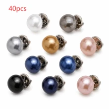 10pcs Mixed Color Women's Shirt Pearl Brooch Buttons, Shirt Pins, Invisible Buttons, Suitable For Girls' And Women's Clothing, Cardigans, Dresses (Cardboard Not Included) - Multicolor - View 14