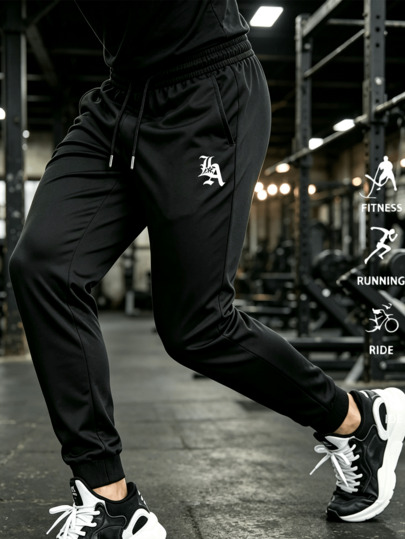Men's Long Pants Cuffed Slim Fit Running Sports Pants Autumn/Winter Men's Pants Workout Minimalist Solid Color Outdoor Hiking Climbing Casual Jogging Long Pants Men's Sports Tight Pants