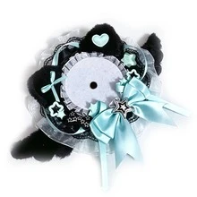 1pc Badge Display Holder, Anime Decor Accessory, Anime Collectible Protection Stand, Fabric Lace Badge Holder, Hanging Decoration Accessory, Idol Merchandise Display Tray, Badge Storage Cushion, Fabric Decorative Display Accessory - A - View 4