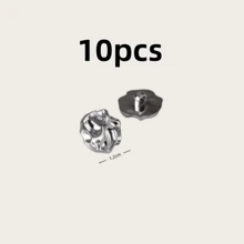 10-2pcs Special Shaped Plastic & Metal Buttons, Gold/Silver, 12mm Rippled Plastic Buttons For Women's Shirts, Sweaters, Blazers - A - View 13