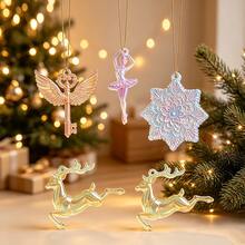 Christmas DIY Silicone Molds 4 Designs - Deer, Snowflake, Ballerina, Wings, Suitable For Wax Melting, Decorative Tags, Keychains - A - View 9