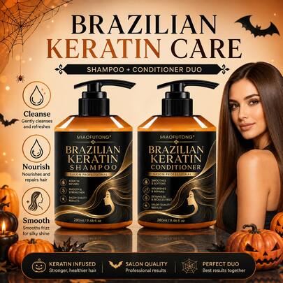 MIAOFUTONG Brazilian Keratin Shampoo And Conditioner Set 280ml