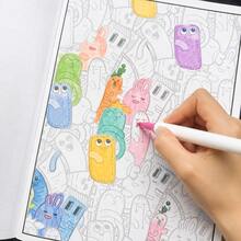 LIVOTA Cartoon Cute Funny Animal Pattern Painting Coloring Book, Drawing Outline Coloring Practice Book, Suitable For Beginners, Artists And Comic Creators, Creative Art Coloring Practice - Abstract Coloring Book - View 2