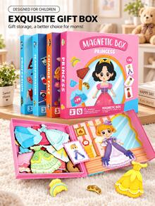 Children's Desktop Magnetic Puzzle Game DIY Magnetic Book Crazy Face Dress-Up Game And Preschool Learning Activity, Travel STEM Toy, Fun Refrigerator Magnets Suitable For 3-8 Years Old - DIY Dress Up - View 9
