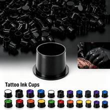 100/200/500/1000pcs Black Tattoo Ink Cup Lids (With Base), Disposable Tattoo Ink Cups, Tattoo Supplies Set - View 1