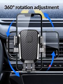 Upgraded Metal Hook Car Phone Holder, Triangular Stable Support, 360° Rotating, Secure Lock Air Vent Clip, Universal Car Navigation Phone Mount, Suitable For 4.2-7.2 Inch Smartphones - Air Vent Bracket - View 7