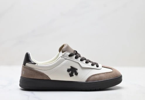 Descente Men Sneakers - White Brown - View 1