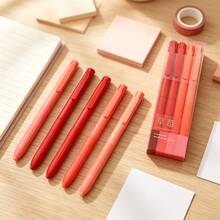 4pcs Per Box Multi-Color Retractable Ballpoint Pens, 4 Color Themes, 4pcs Per Box. Smooth Writing For Office, Study, And Gifting. - Multi-color - View 5