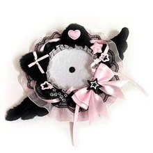 1pc Badge Display Holder, Anime Decor Accessory, Anime Collectible Protection Stand, Fabric Lace Badge Holder, Hanging Decoration Accessory, Idol Merchandise Display Tray, Badge Storage Cushion, Fabric Decorative Display Accessory - A - View 15
