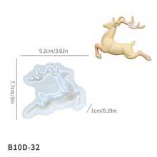 Christmas DIY Silicone Molds 4 Designs - Deer, Snowflake, Ballerina, Wings, Suitable For Wax Melting, Decorative Tags, Keychains - A - View 13