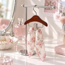 1pc Mini Pet Clothes Rack, 4.72 X 3.94 X 1.18 Inch Wooden Dog Cat Clothing Hanger With Metal Clips, Small Pet Wardrobe Storage Rack, Suitable For Puppy Sweaters, Dresses, Shirts, Coats, Costumes And Boutique Clothing Display - Brown - View 6